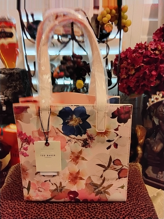 Ted Baker Handbags - Ted Baker Floral Print Pink and Blue Tote
